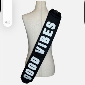 Black 'Good Vibes' Crossbody cooler